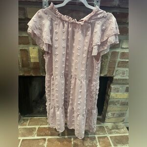 Charming Pink Swiss dot Dress